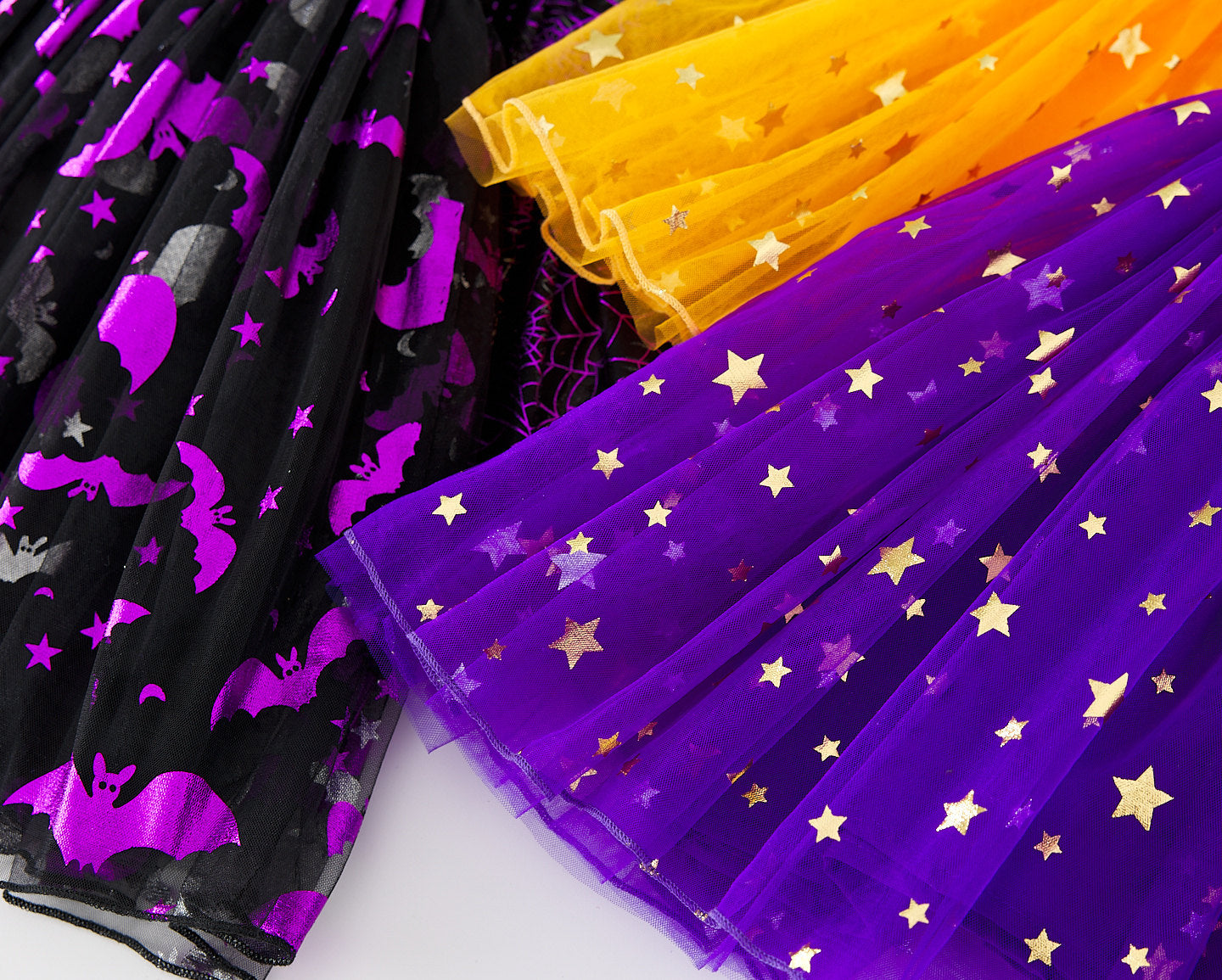 Vestido Infantil de Tule Hallowen