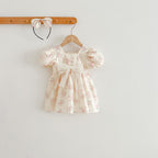 Body/ Vestido Infantil Flores Lacinho