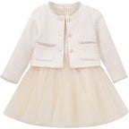 Conjunto Infantil Feminino Pérolas e Tule