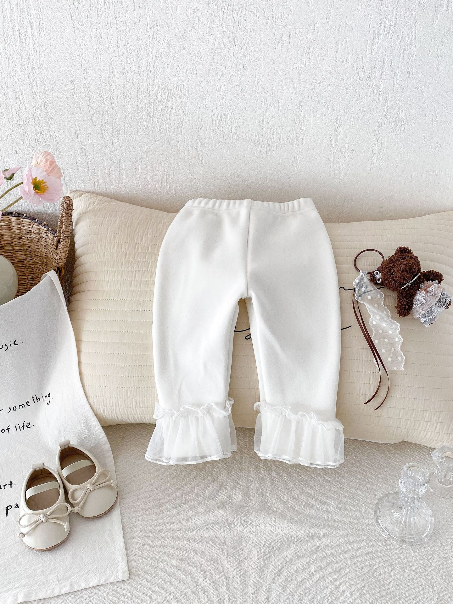 Calça Infantil Feminina Quentinha Barrinha de Tule