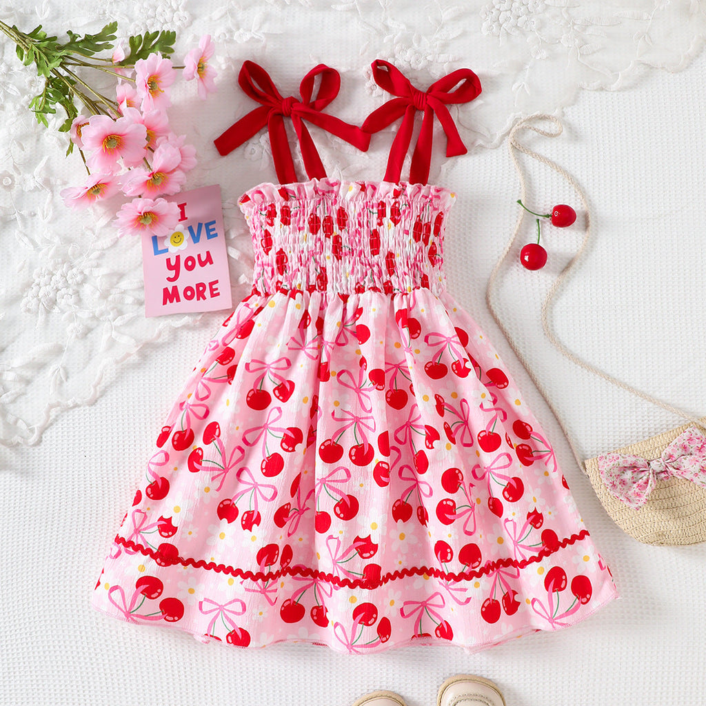 Vestido Infantil Cerejinhas