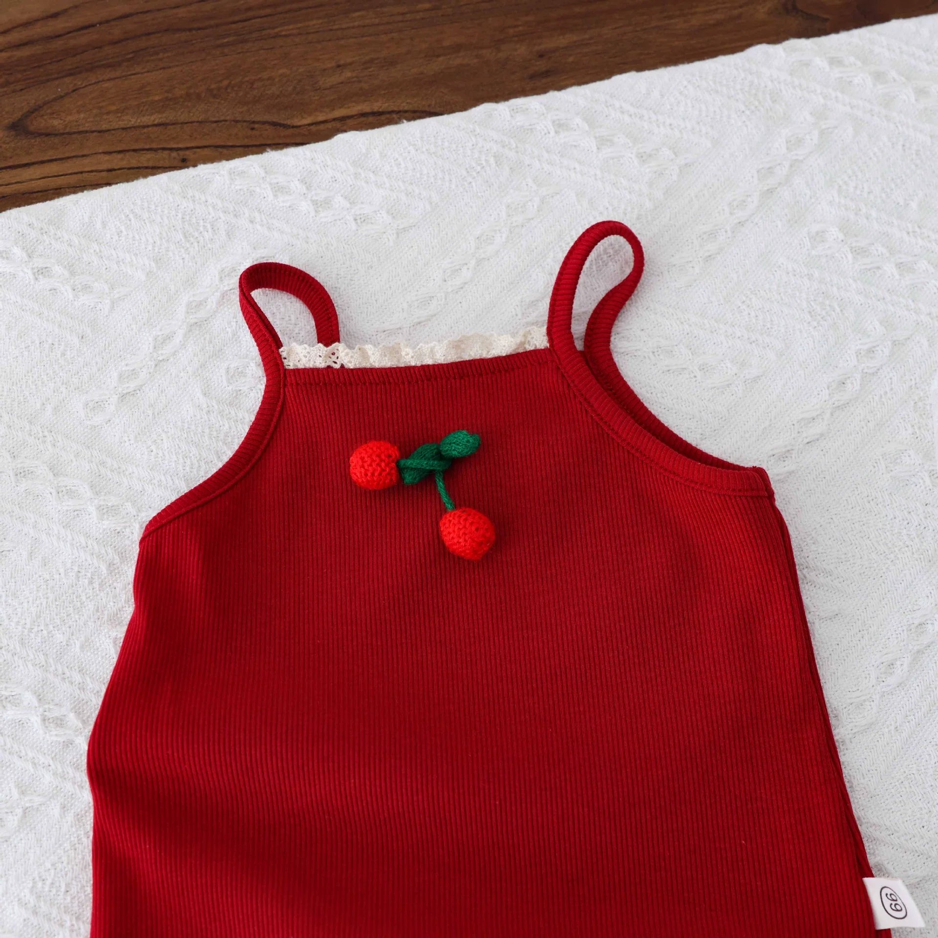 Body Infantil Vermelho Cerejinha