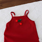 Body Infantil Vermelho Cerejinha