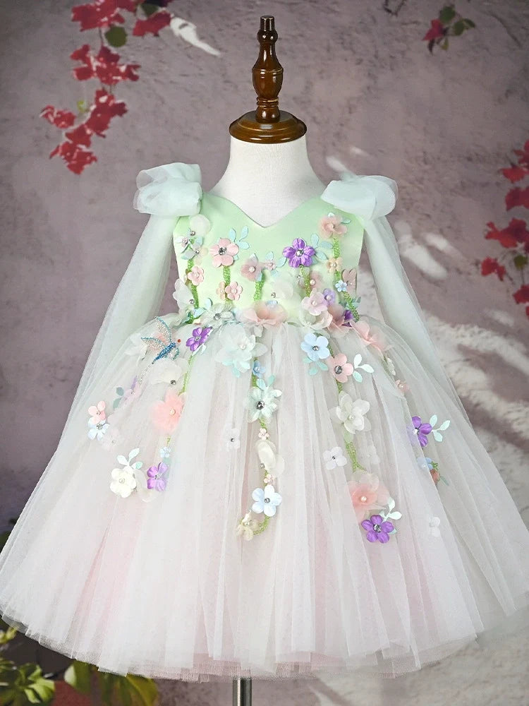 Vestido Infantil de Festa Florzinhas