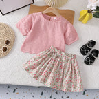 Conjunto Infantil Feminino Rendinha Floral
