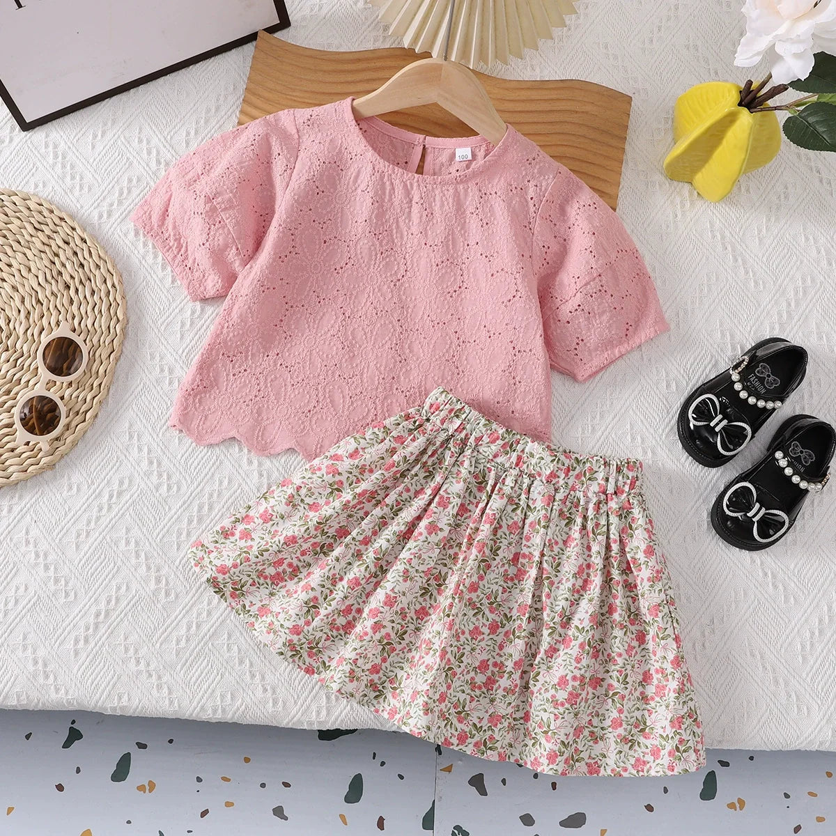 Conjunto Infantil Feminino Rendinha Floral