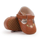 Sapato Infantil Feminino Bordado Florzinhas