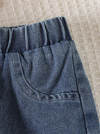 Conjunto Infantil Feminino Jeans Flores
