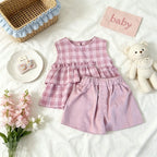 Conjunto Infantil Xadrez Verão