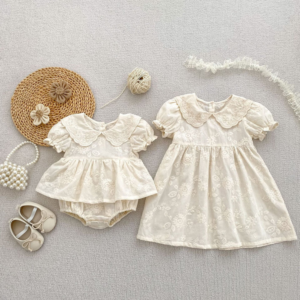 Vestido/ Body Infantil Renda Floral