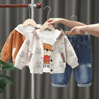 Conjunto Infantil Masculino 3 Peças Ursinho