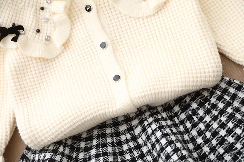 Conjunto Infantil Pérolas e Xadrez