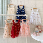 Vestido Infantil de Tule Estrelas
