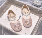 Sapato Infantil Feminino Brilhos Florzinha
