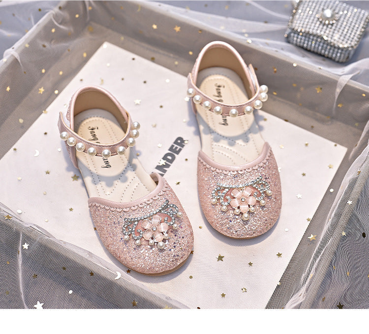 Sapato Infantil Feminino Brilhos Florzinha