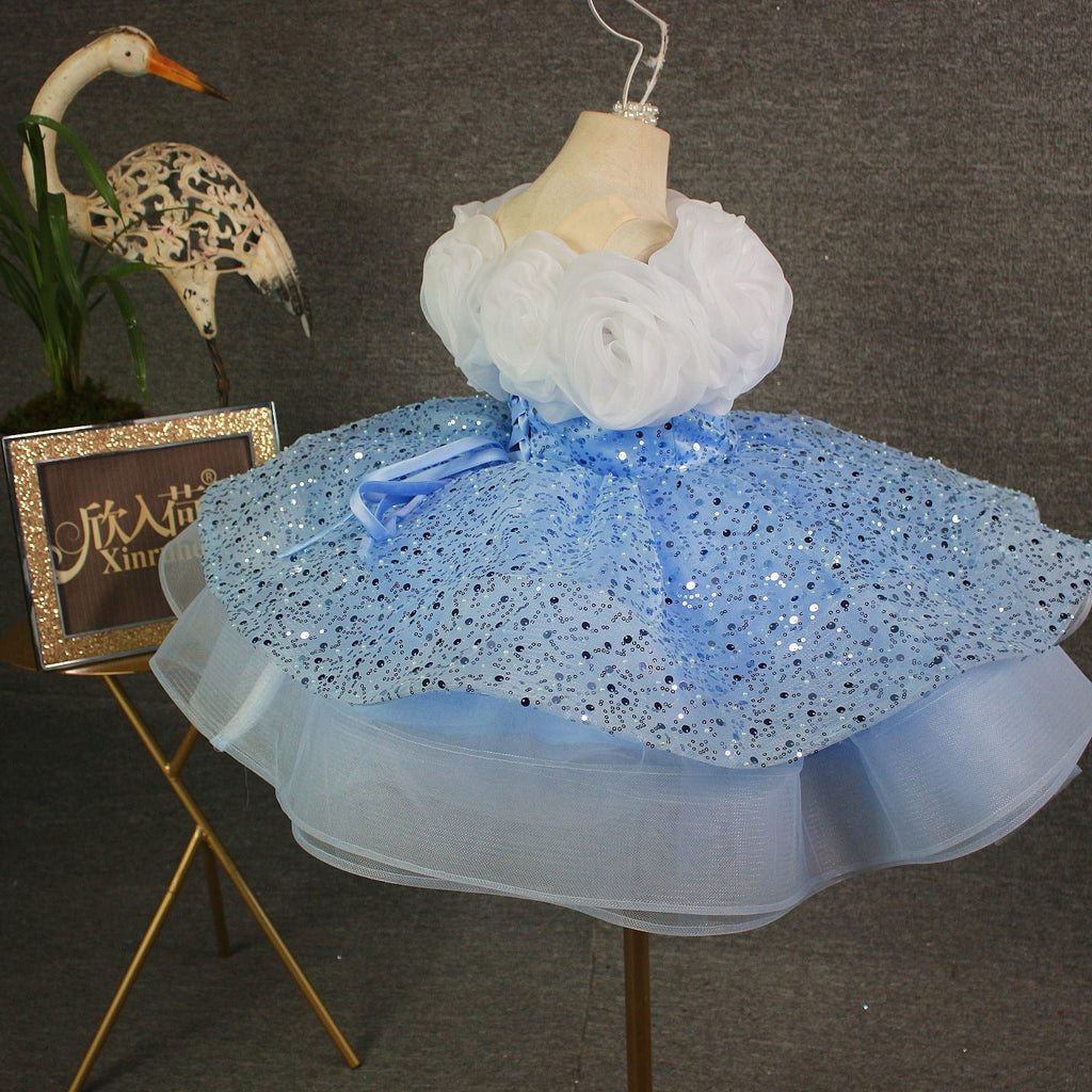 Vestido Infantil Flores Brilhantes