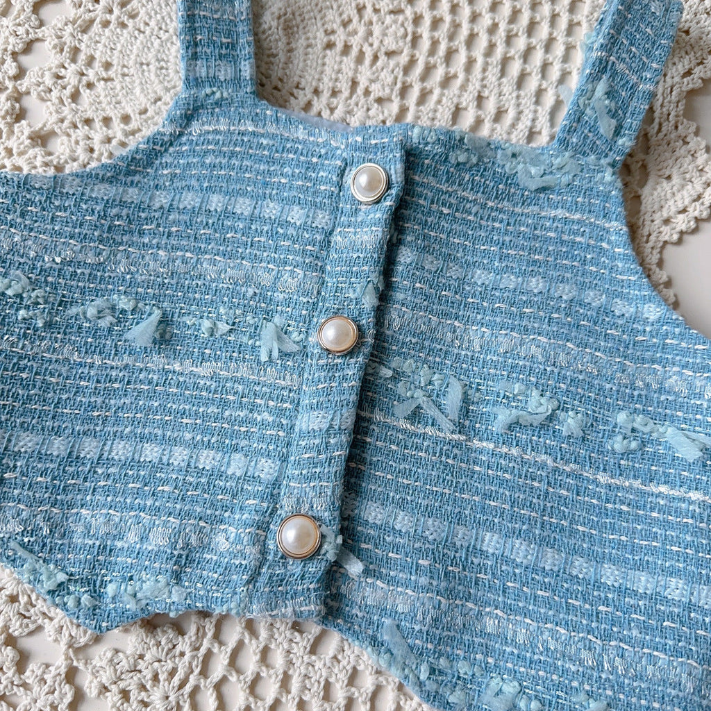Conjunto Infantil 3 Peças Camisa e Tweed