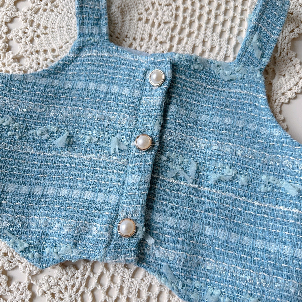 Conjunto Infantil 3 Peças Camisa e Tweed