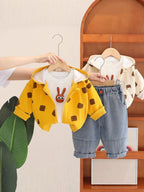 Conjunto Infantil 3 Peças Coelhinho de Óculos