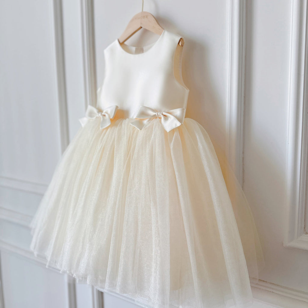 Vestido Infantil Cetim Lacinho