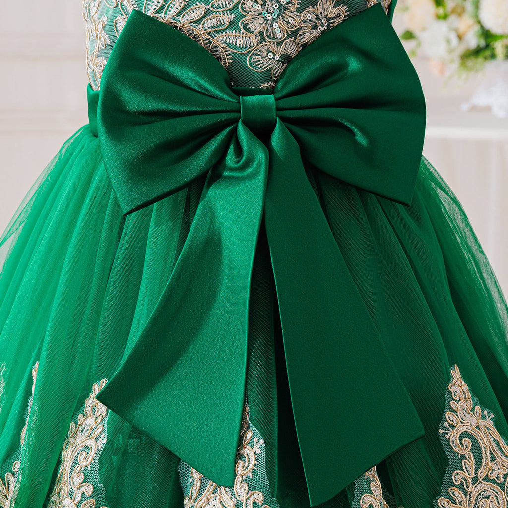 Vestido de Festa Rendado com Laço