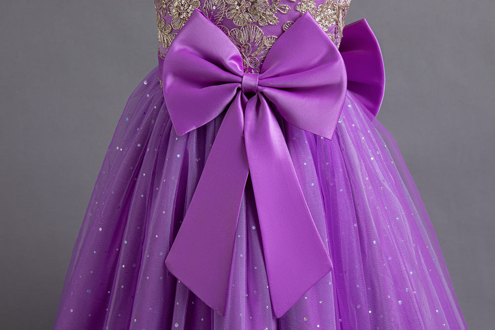 Vestido de Festa Longo Renda Brilhantes