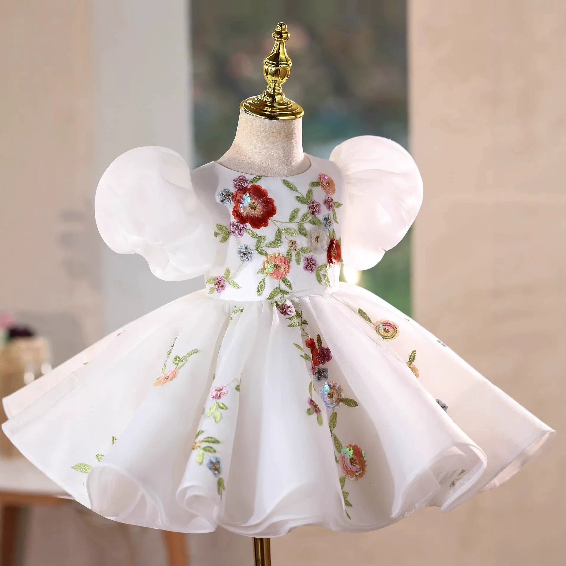 Vestido de Festa Floral Bufante