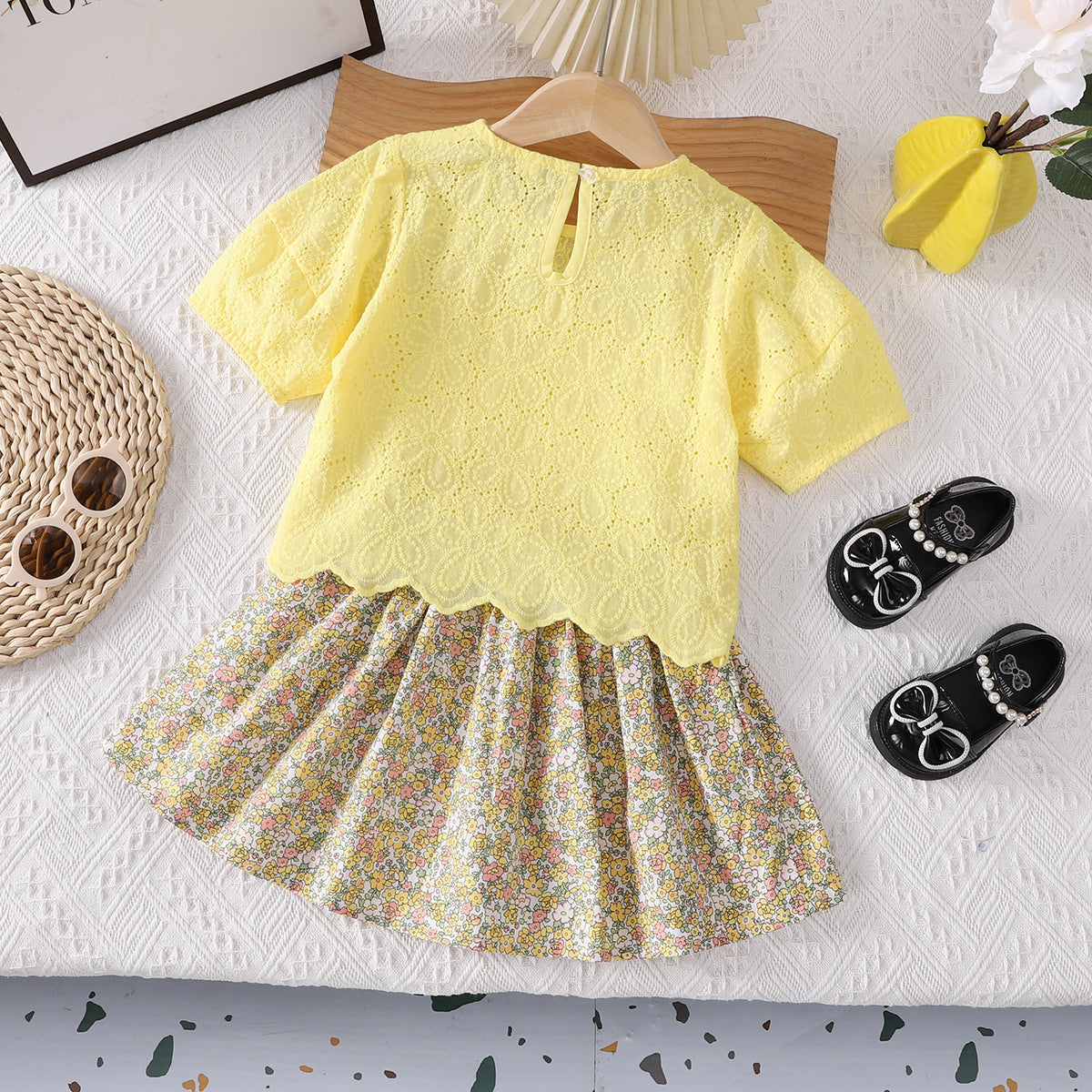 Conjunto Infantil Feminino Rendinha Floral