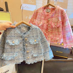Casaco Infantil Feminino Tweed Botões