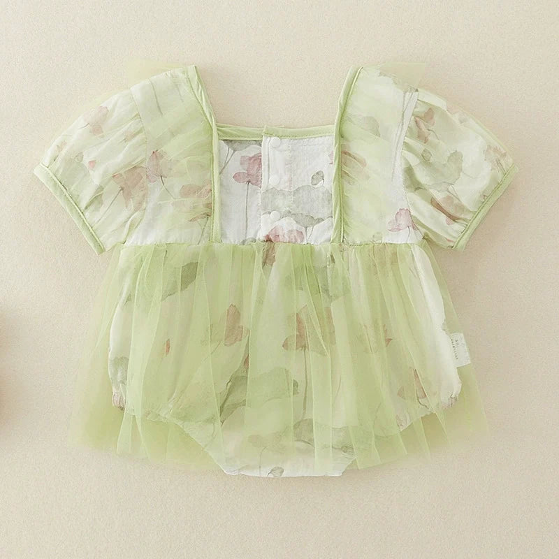 Body Infantil Verde Borboletinhas