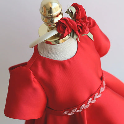 Vestido Infantil Cetim Cintinho