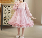 Vestido Infantil Rosa Lantejoulas