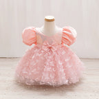 Vestido de Festa Infantil Borboletas e Laço