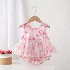 Body Infantil Feminino Rosa Flores