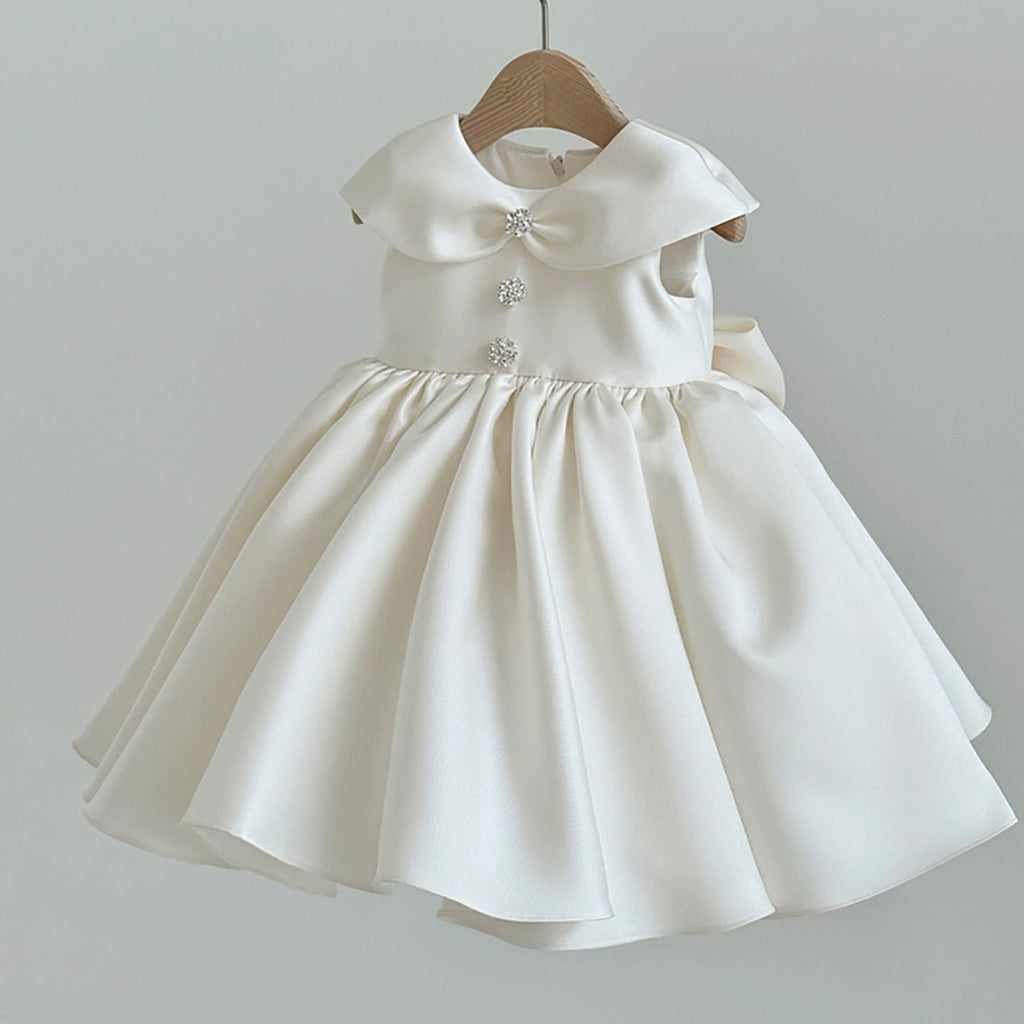 Vestido Infantil de Festa Gola Lacinho