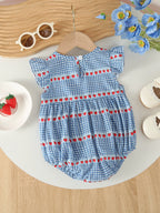 Body Infantil Feminino Azul Moranguinhos