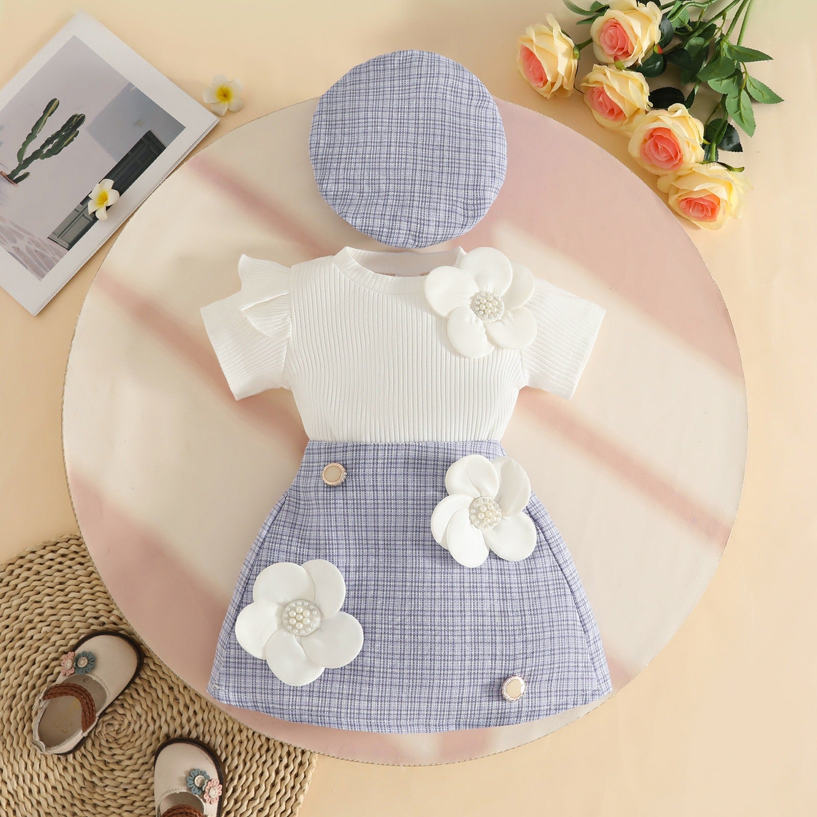 Conjunto Infantil Feminino Flores Botõeszinhos