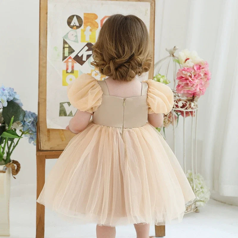 Vestido Infantil De Festa Lantejoulas e Tule