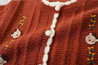 Cardigan Infantil Tricô Florzinhas