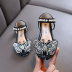 Sapato Infantil Feminino Borboletinha Strass