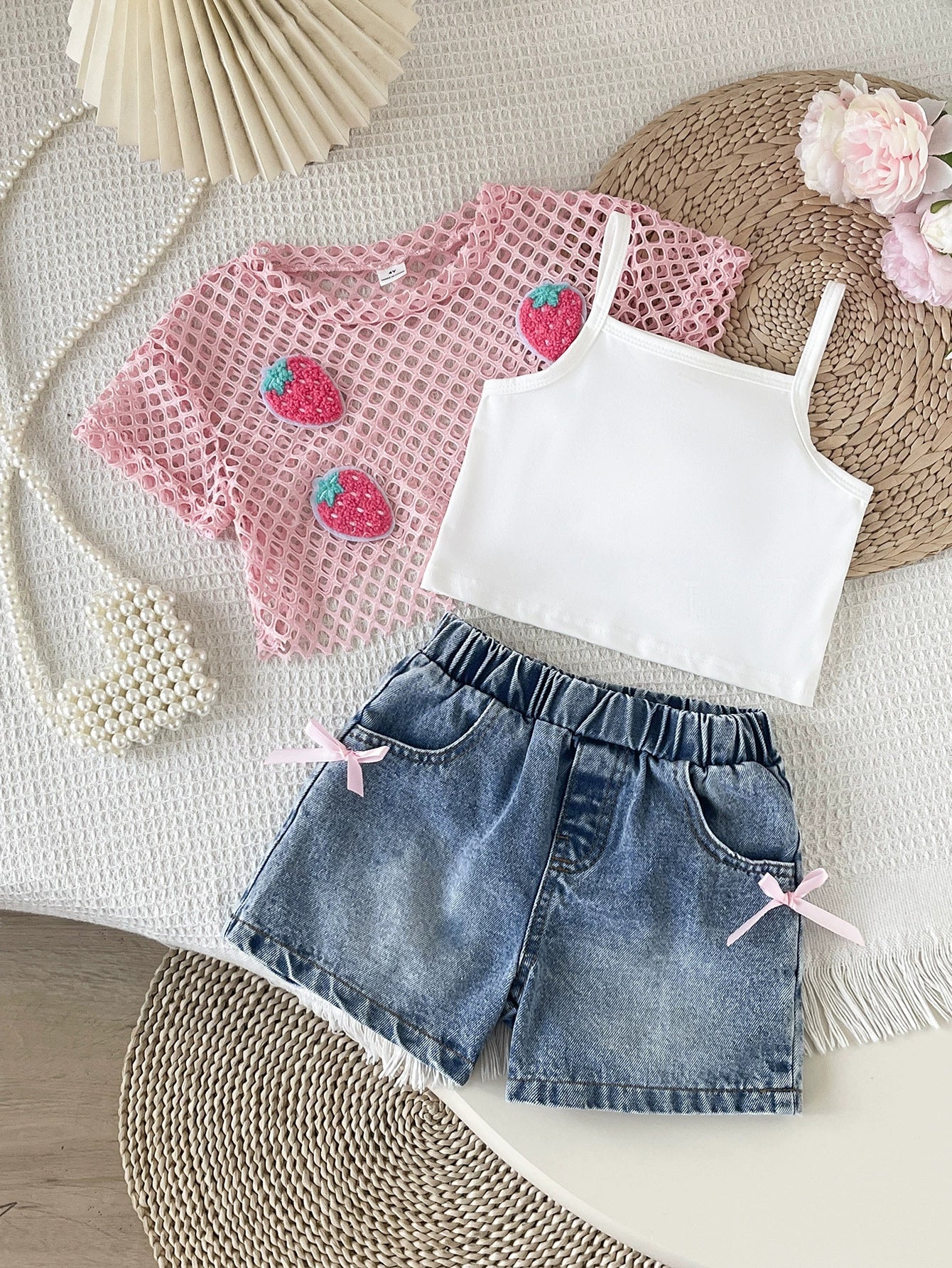 Conjunto Infantil Moranguinhos e Jeans