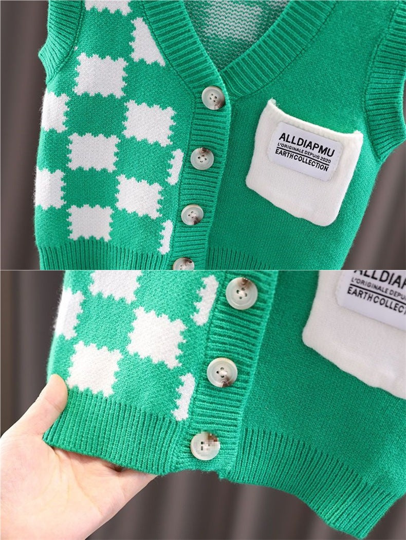 Conjunto Infanbtil 3 Peças Colete e Jeans
