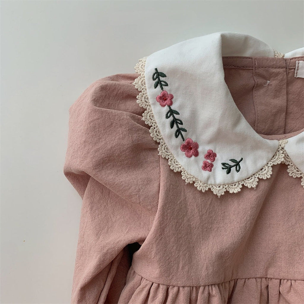 Vestido Infantil Gola Florzinhas