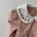 Vestido Infantil Gola Florzinhas
