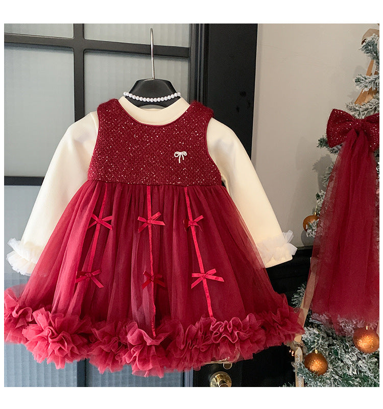 Vestido Infantil Lacinhos + Manga Longa
