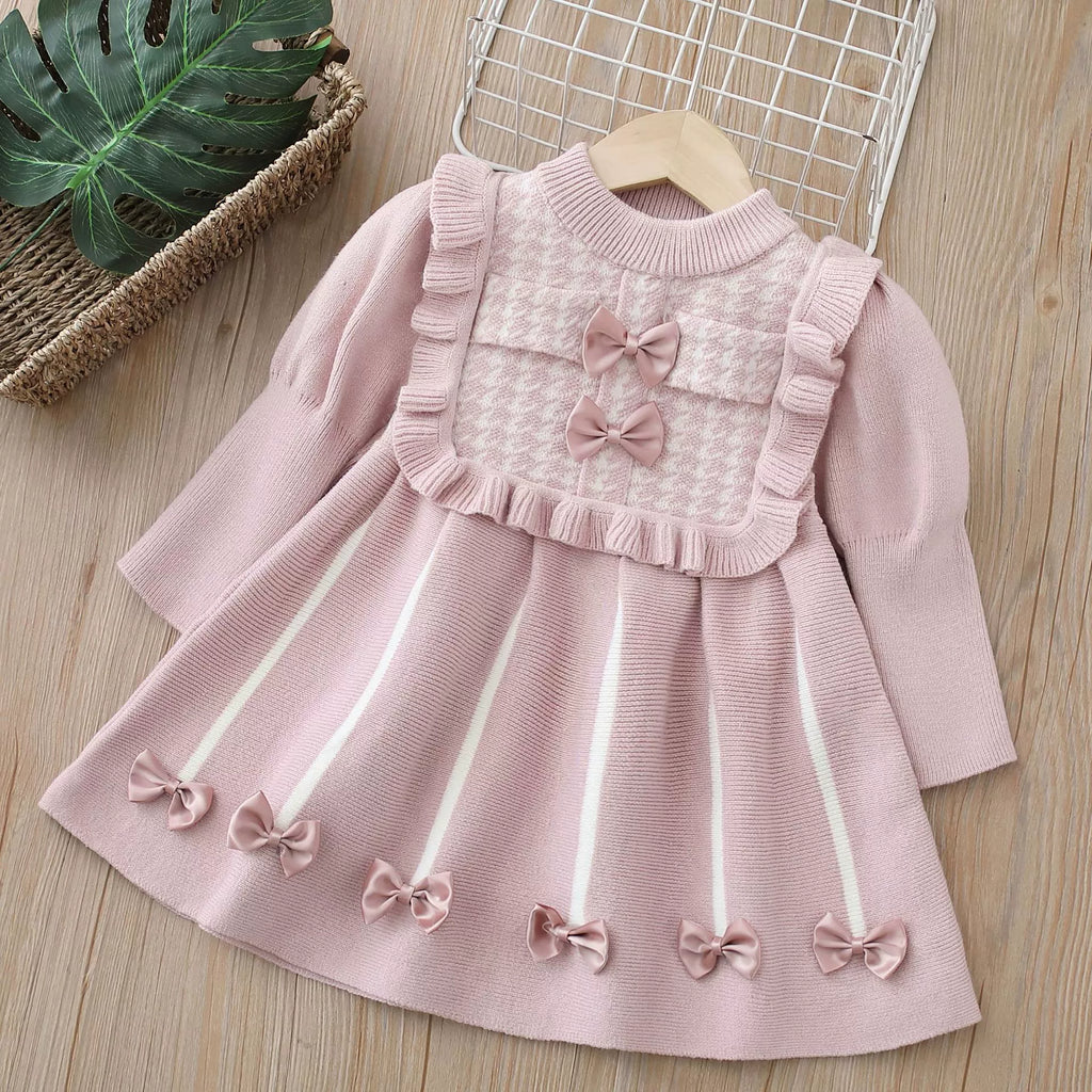 Vestido Infantil Tricõ Lacinhos