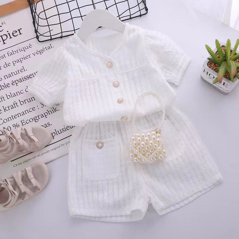 Conjunto Infantil Feminino Pérolas