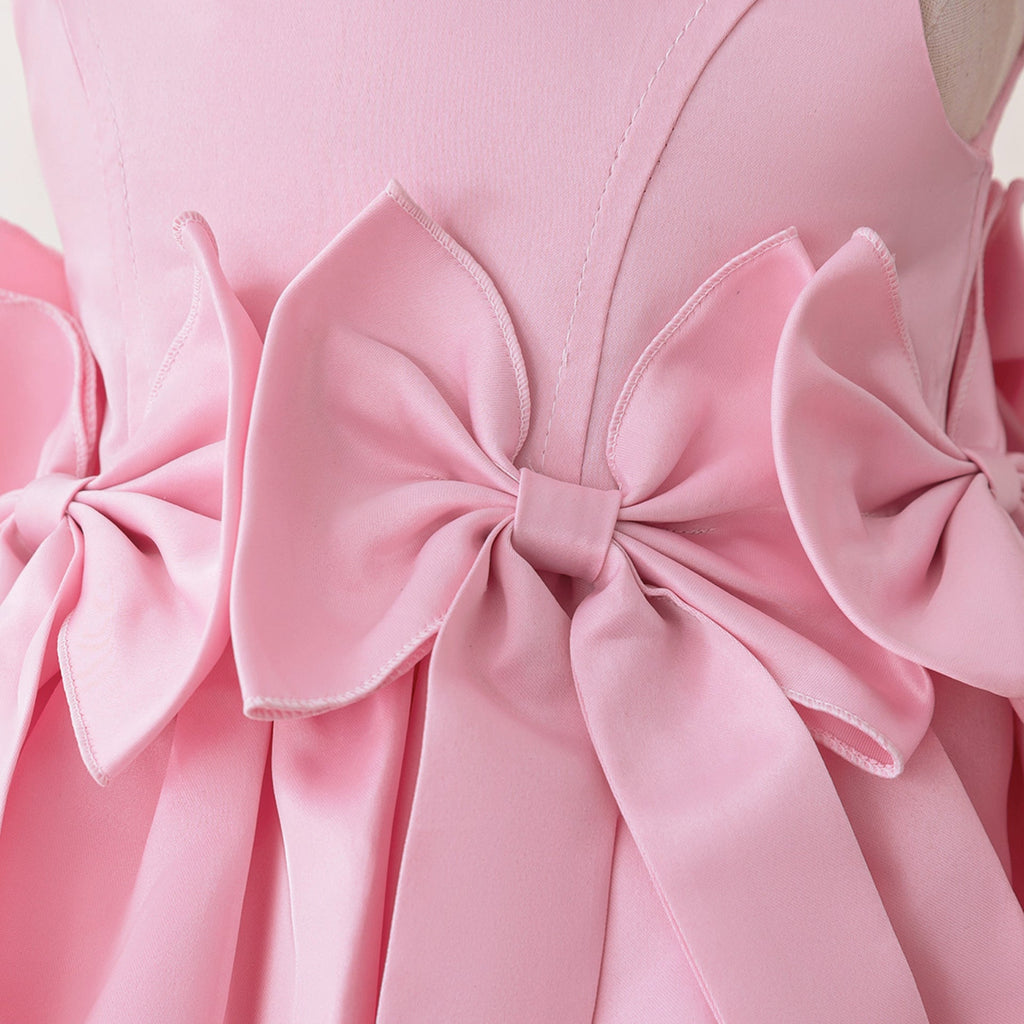 Vestido De Festa Infantil Laços Costa Trançadinha