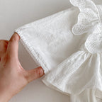 Body Infantil Branco Rendinha