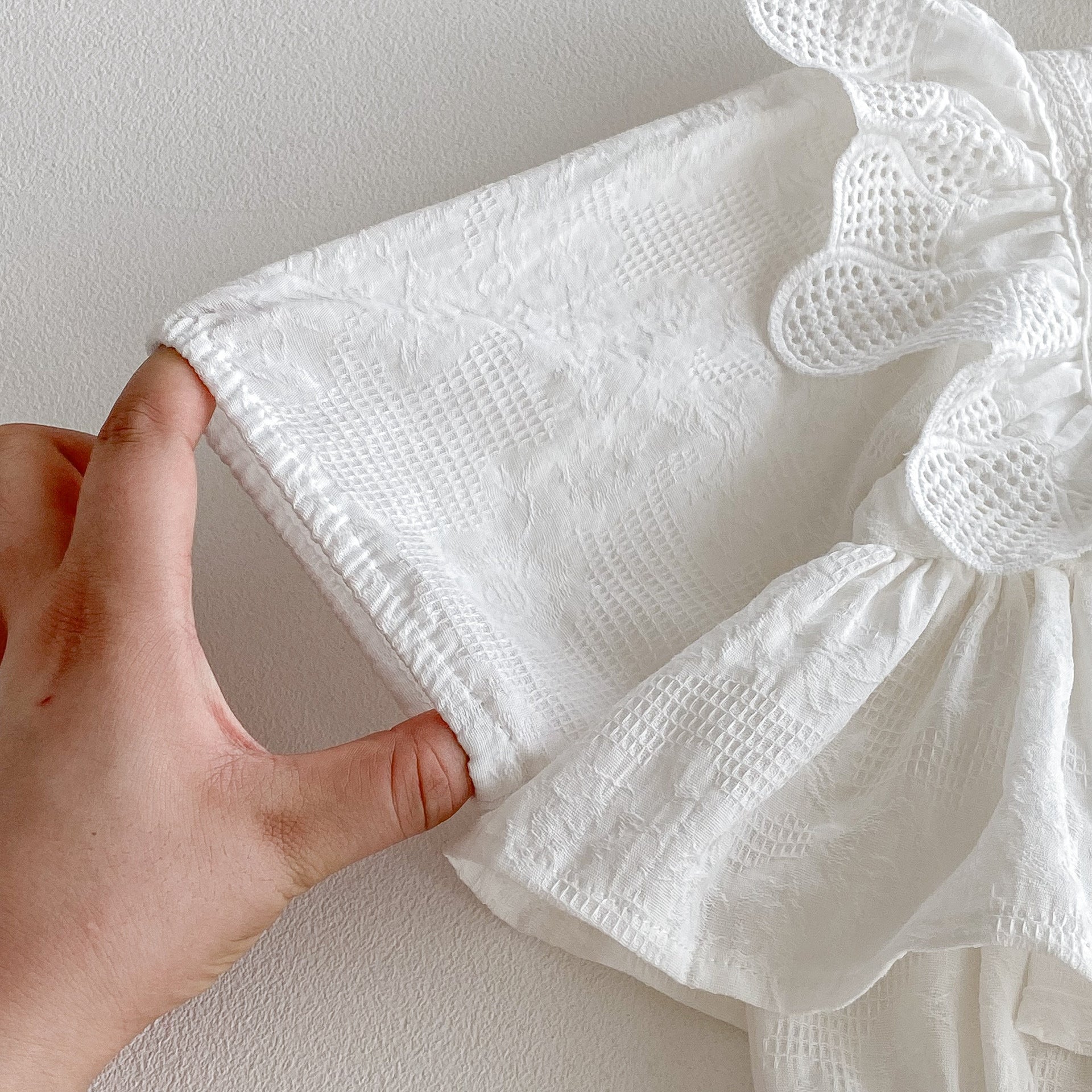 Body Infantil Branco Rendinha